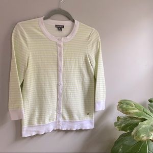 Green Stripe Cardigan